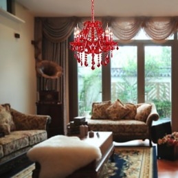 Moderní moderní křišťálový chromový kovový lustr