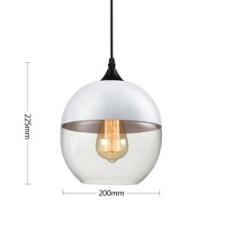 Lustrová lampa z uměleckého tepaného skla Nordic Creative Stair Shop