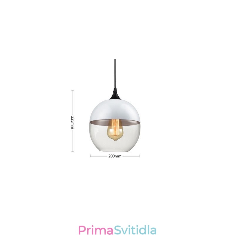 Lustrová lampa z uměleckého tepaného skla Nordic Creative Stair Shop