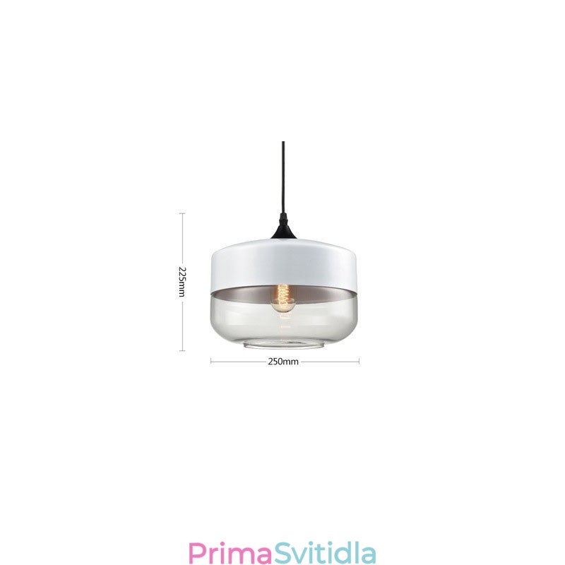 Lustrová lampa z uměleckého tepaného skla Nordic Creative Stair Shop
