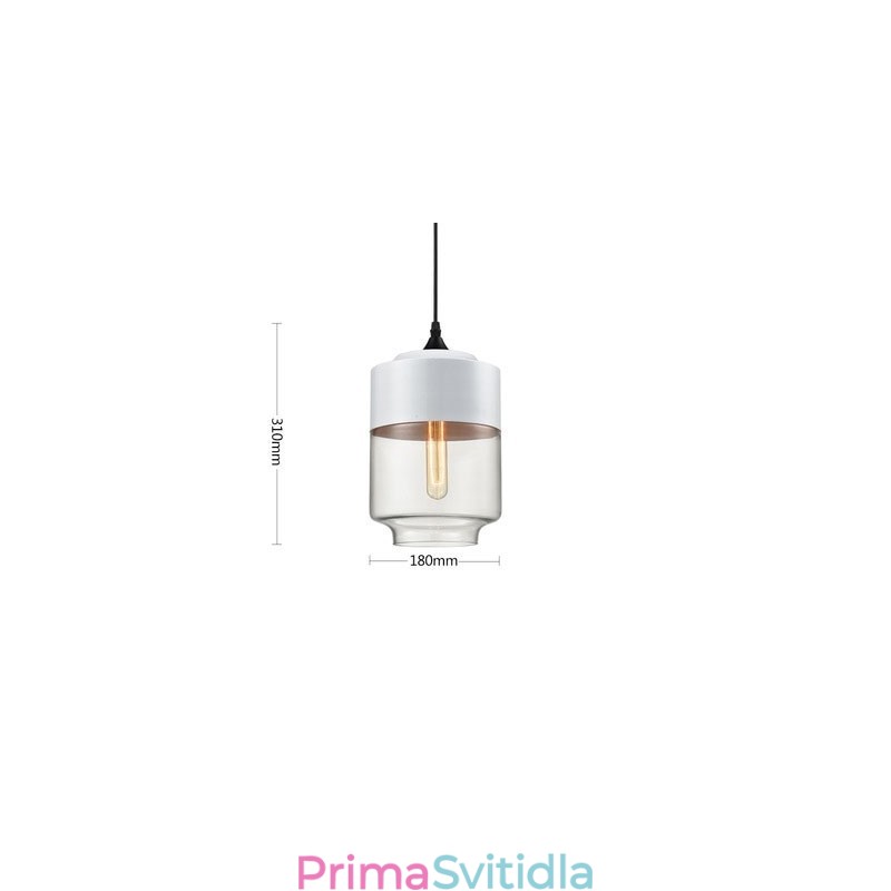 Lustrová lampa z uměleckého tepaného skla Nordic Creative Stair Shop