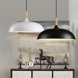 Retro závěsná světelná malba Wood+Metal Cafe závěsná svítidla
