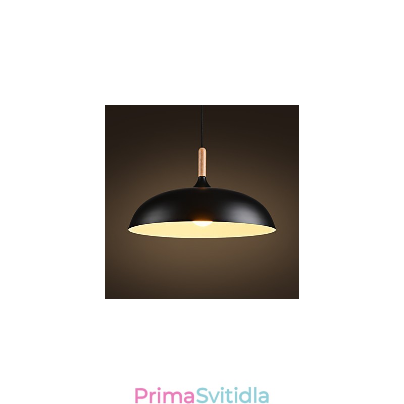 Retro závěsná světelná malba Wood+Metal Cafe závěsná svítidla