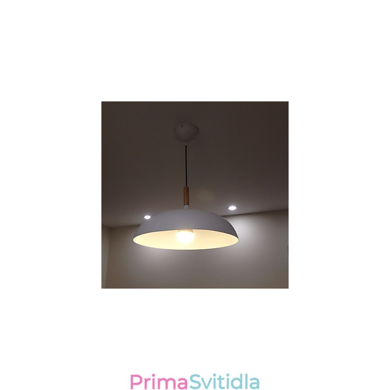 Retro závěsná světelná malba Wood+Metal Cafe závěsná svítidla