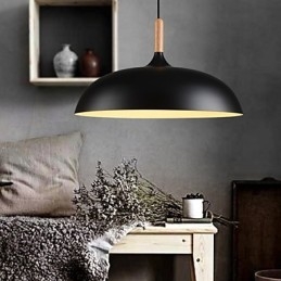 Retro závěsná světelná malba Wood+Metal Cafe závěsná svítidla