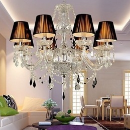 Elegantní křišťálový lustr s 8 světly