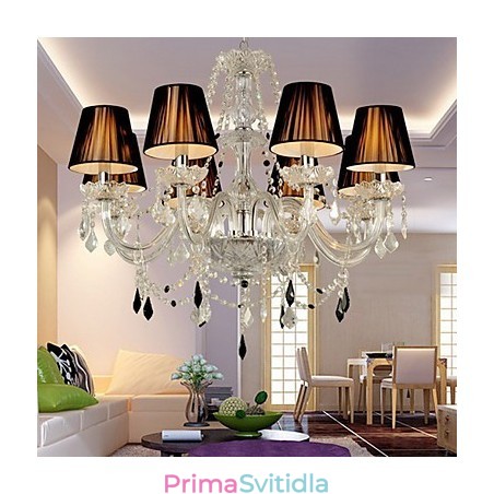 Elegantní křišťálový lustr s 8 světly Elegantní křišťálový lustr s 8 světly