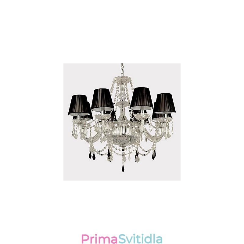 Elegantní křišťálový lustr s 8 světly