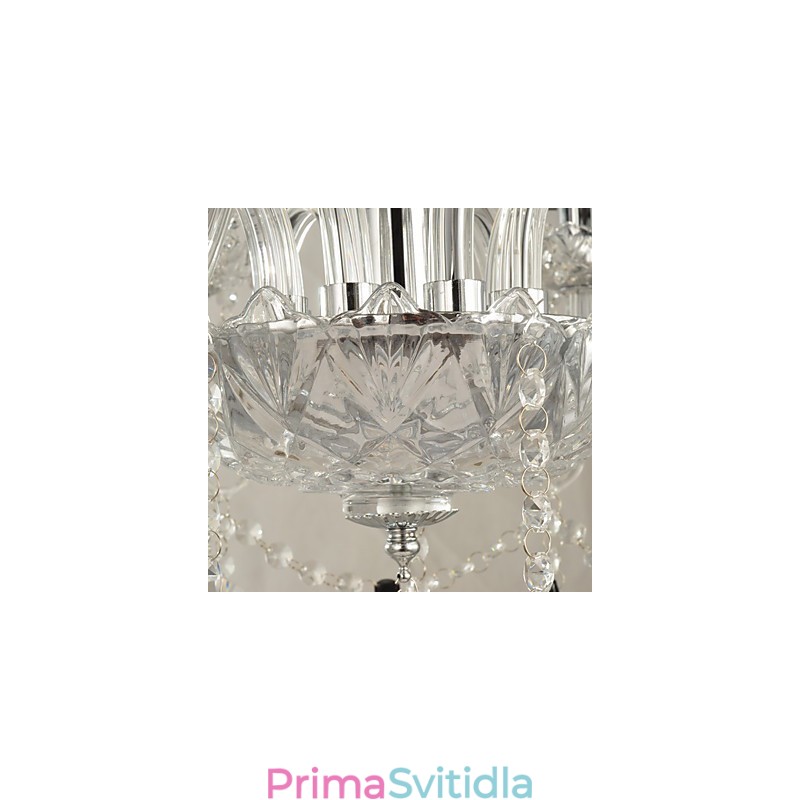 Elegantní křišťálový lustr s 8 světly