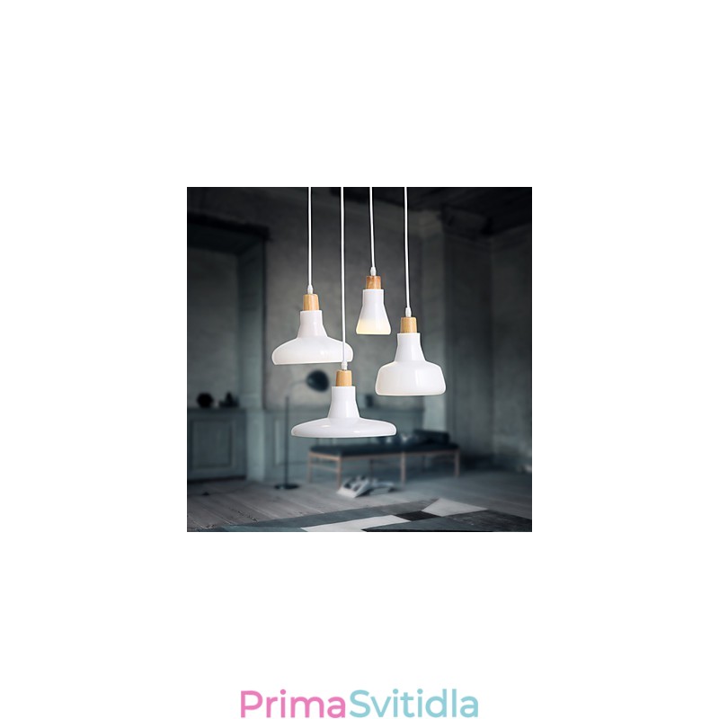 Kreativní charakteristika 4 světelný přívěsek s železným stínidlem