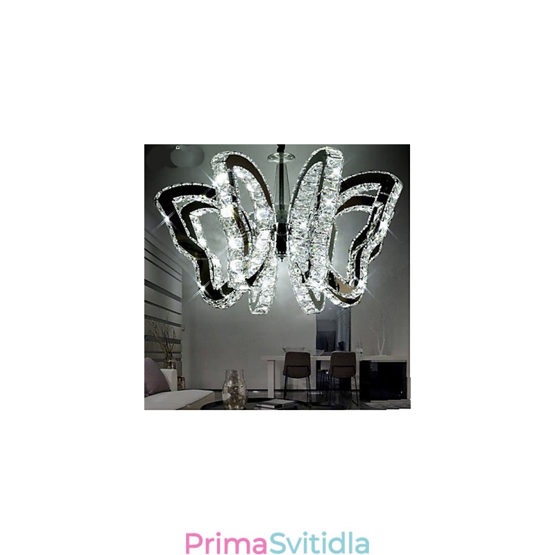 Motýlí lampa Moderní luxusní křišťálová lampa