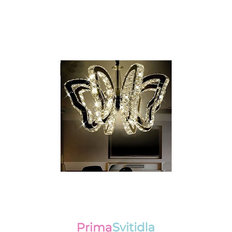 Motýlí lampa Moderní luxusní křišťálová lampa