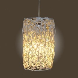 Moderní Rural Cany Art tkaná ratanová jednohlavá kapací lampa