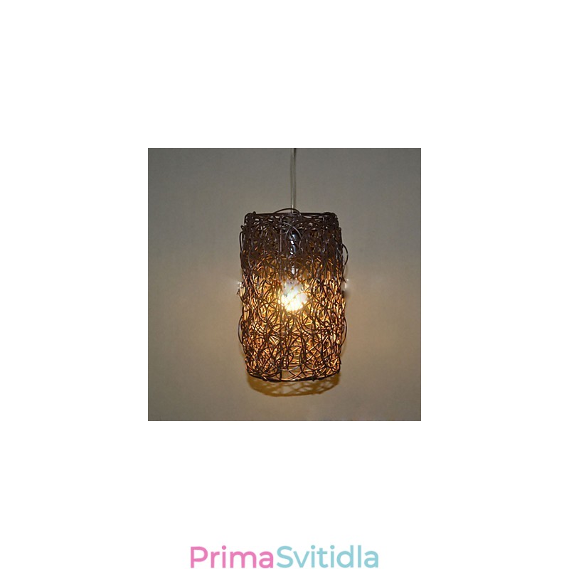 Moderní Rural Cany Art tkaná ratanová jednohlavá kapací lampa