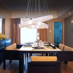 Křišťálové závěsné světlo moderní lampa tři kroužky