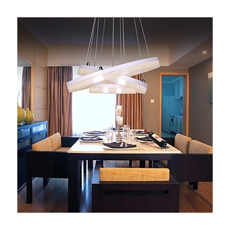 Křišťálové závěsné světlo moderní lampa tři kroužky Křišťálové závěsné světlo moderní lampa tři kroužky