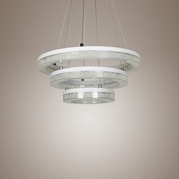 Křišťálové závěsné světlo moderní lampa tři kroužky