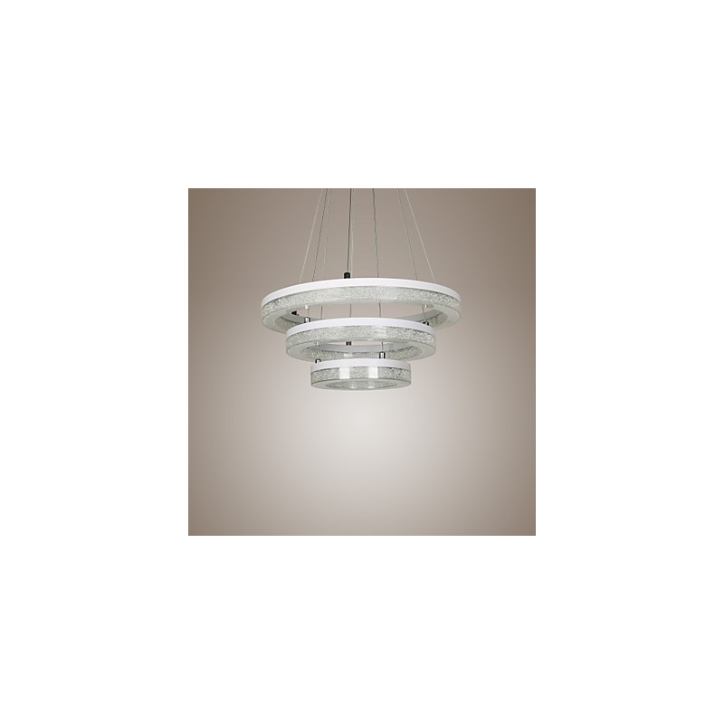 Křišťálové závěsné světlo moderní lampa tři kroužky