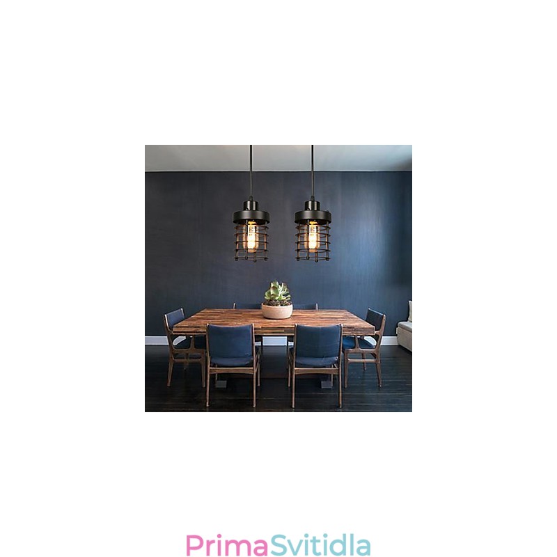 Retro kruh jednohlavých svítidel a lucerny Charakter umění Lustrová lampa