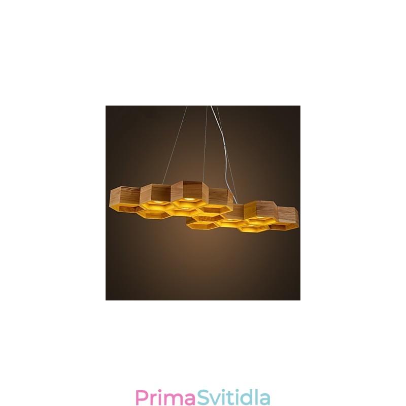 Design Art Individuality Lustr Jednoduché voštinové dřevěné lampy