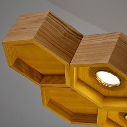 Design Art Individuality Lustr Jednoduché voštinové dřevěné lampy