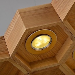 Design Art Individuality Lustr Jednoduché voštinové dřevěné lampy