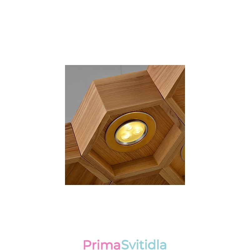 Design Art Individuality Lustr Jednoduché voštinové dřevěné lampy