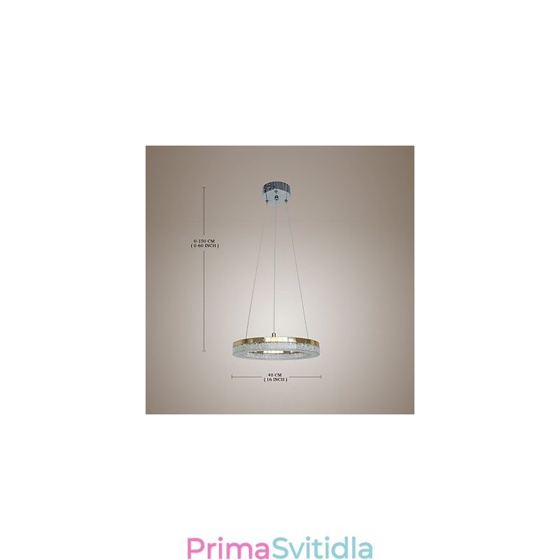 Křišťálové závěsné světlo zlaté moderní svítidlo